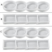 Forme pentru tăvi pentru copaci Forme pentru subțire de bricolaj Forme pentru tăvi din silicon Forme pentru turnare din rășină epoxidică pentru turnare DIY pentru decorarea casei