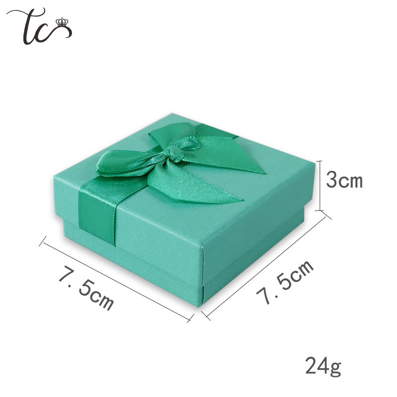 Trinket Box Nyaklánctartó Ékszer Csomagoló Doboz Gyűrű Fülbevaló Tároló doboz Kis Kiegészítő Tartály 20db/tétel 7,5*7,5*3cm