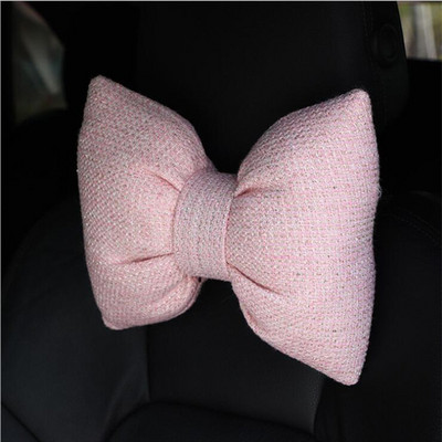 2021 új Bowknot autós fejtámla Tweed Fashion női autóbelső termékek deréknyak párna párna