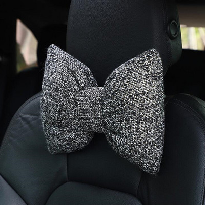 2021 új Bowknot autós fejtámla Tweed Fashion női autóbelső termékek deréknyak párna párna