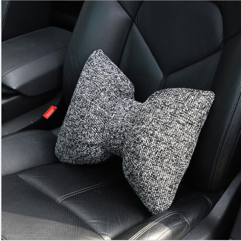 2021 új Bowknot autós fejtámla Tweed Fashion női autóbelső termékek deréknyak párna párna