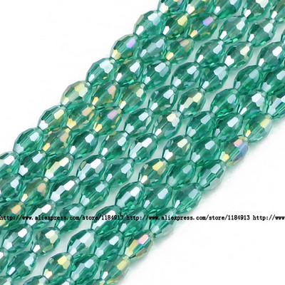 JHNBY Rizsszemek Osztrák kristály gyöngyök 100db Kiváló minőségű 4*6mm ovális forma Laza gyöngyök kézzel készített Ékszer karkötő készítés barkácsolás