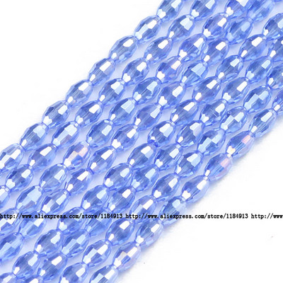 JHNBY Rizsszemek Osztrák kristály gyöngyök 100db Kiváló minőségű 4*6mm ovális forma Laza gyöngyök kézzel készített Ékszer karkötő készítés barkácsolás