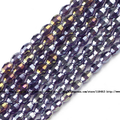 JHNBY Rizsszemek Osztrák kristály gyöngyök 100db Kiváló minőségű 4*6mm ovális forma Laza gyöngyök kézzel készített Ékszer karkötő készítés barkácsolás