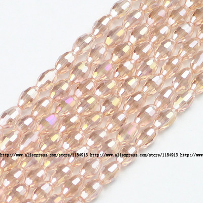 JHNBY Rizsszemek Osztrák kristály gyöngyök 100db Kiváló minőségű 4*6mm ovális forma Laza gyöngyök kézzel készített Ékszer karkötő készítés barkácsolás