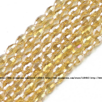 JHNBY Rizsszemek Osztrák kristály gyöngyök 100db Kiváló minőségű 4*6mm ovális forma Laza gyöngyök kézzel készített Ékszer karkötő készítés barkácsolás