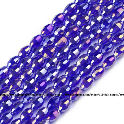 JHNBY Rizsszemek Osztrák kristály gyöngyök 100db Kiváló minőségű 4*6mm ovális forma Laza gyöngyök kézzel készített Ékszer karkötő készítés barkácsolás