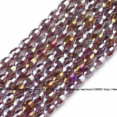 JHNBY Rizsszemek Osztrák kristály gyöngyök 100db Kiváló minőségű 4*6mm ovális forma Laza gyöngyök kézzel készített Ékszer karkötő készítés barkácsolás