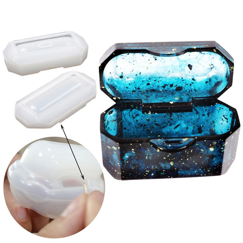 DIY Bluetooth fülhallgató doboz tok, védő hüvely, szilikon forma, kristály epoxigyanta forma AirPods Pro / Airpod 1/2-hez