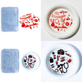 Forme de decorare cu nisip mișcător din silicon lucios, lucios, umplutură, simboluri muzicale, tip breloc, bricolaj, pandantiv, matrițe epoxidice pentru artizanat