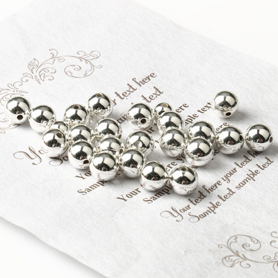 Didmeninė prekyba 3 4 6 8 10 12 mm paauksuotu metalu dengtas CCB apvalios sėklos tarpiklio karoliukai papuošalams gaminti, reikmenys „pasidaryk pats“