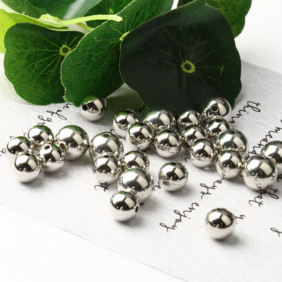 Didmeninė prekyba 3 4 6 8 10 12 mm paauksuotu metalu dengtas CCB apvalios sėklos tarpiklio karoliukai papuošalams gaminti, reikmenys „pasidaryk pats“