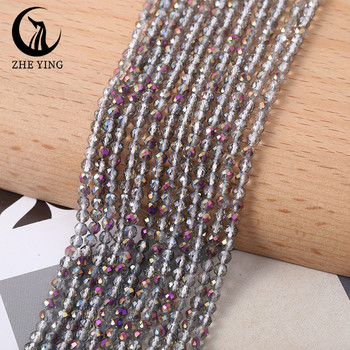 Χονδρική Στρογγυλή 32 Faceted Cut Ball Plated Χρώματα 2mm 3mm Crystal Glass Loose Spacer Beads for Bracelet Jewelry Making DIY