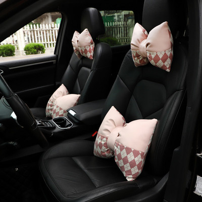 Нови Four Seasons Универсална лека луксозна Fashiom Rhombus Car Wasit възглавница за врата Автомобилни интериорни консумативи