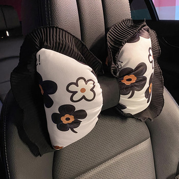 Чифт възглавници за врат на кола Летен лумбален комплект за кола Four Seasons Универсален автомобилен интериор Креативна възглавница за глава женска