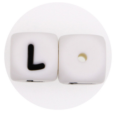 12 mm 100 buc. margele din silicon cu litere alfabetului englezesc pentru dentisor pentru nume personalizat, lant de suzeta pentru fabricarea de bijuterii