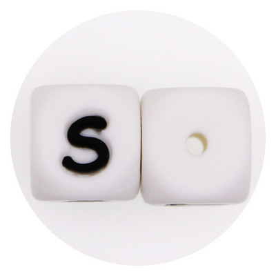 12 mm 100 buc. margele din silicon cu litere alfabetului englezesc pentru dentisor pentru nume personalizat, lant de suzeta pentru fabricarea de bijuterii