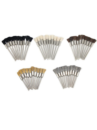 Βούρτσες με συρμάτινο συρμάτινο μπρούτζο 50 τμχ για τρίχες για εξαρτήματα Dremel Περιστροφικά εργαλεία τρυπανιού κορμού 2,35 mm