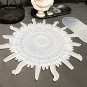 Sun Moon Mirror fali dekoráció gyanta forma barkácsolás függő díszek szilikon forma T8NB