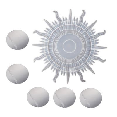 Sun Moon Mirror fali dekoráció gyanta forma barkácsolás függő díszek szilikon forma T8NB