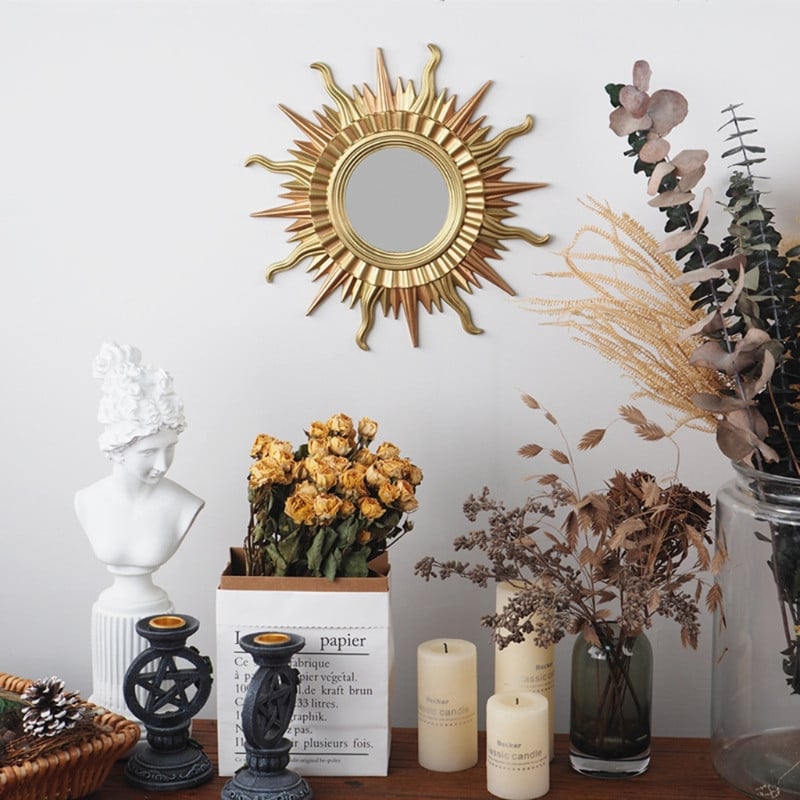 Sun Moon Mirror fali dekoráció gyanta forma barkácsolás függő díszek szilikon forma T8NB