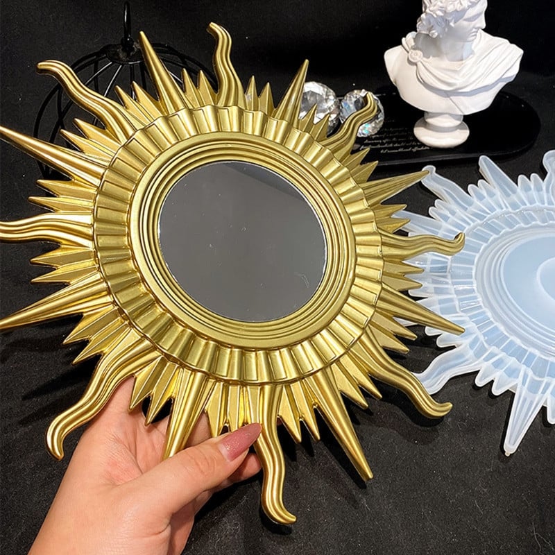 Sun Moon Mirror fali dekoráció gyanta forma barkácsolás függő díszek szilikon forma T8NB
