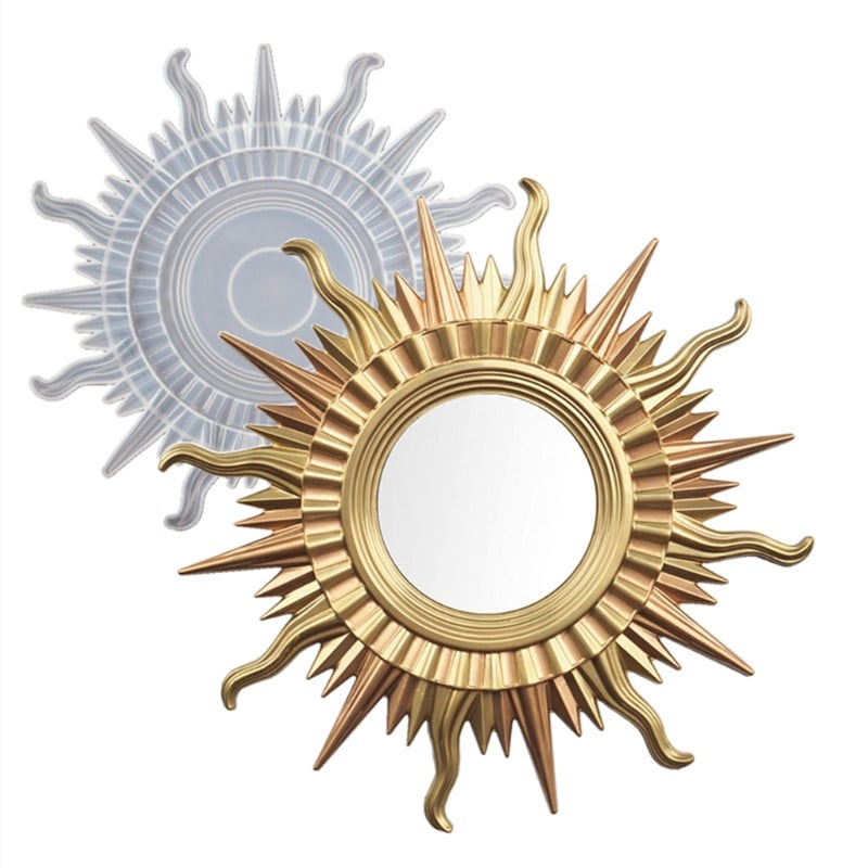 Sun Moon Mirror fali dekoráció gyanta forma barkácsolás függő díszek szilikon forma T8NB