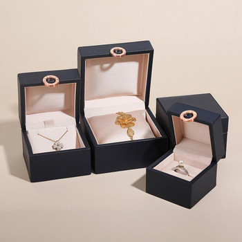 Νέο κουτί συσκευασίας κοσμημάτων Θήκη κολιέ Pu δερμάτινο κοσμήματα αποθήκευσης Κουτί δώρου Κουτί συλλογής ρολογιών