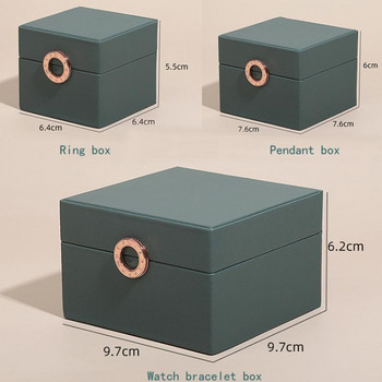 Νέο κουτί συσκευασίας κοσμημάτων Θήκη κολιέ Pu δερμάτινο κοσμήματα αποθήκευσης Κουτί δώρου Κουτί συλλογής ρολογιών