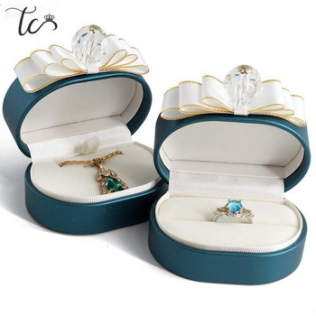 Muti-Color Pu Ring Box Κολιέ Θήκη Κρεμαστό Σκουλαρίκια Αποθήκευσης Επίδειξη Δώρου Συσκευασία Δερμάτινο Δαχτυλίδι Κουτί