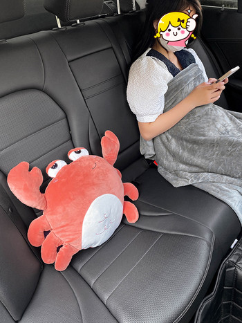 New Arrival Cartoon Crab Dual Purpost Μαξιλάρι Πάπλωμα Δύο σε ένα Δημιουργικό Μαξιλάρι για τη μέση του αυτοκινήτου