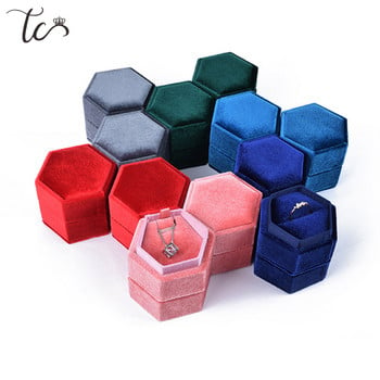 Velvet Jewelry Box Δοχείο Κουτί βέρας για σκουλαρίκια Κολιέ Βραχιόλι Εμφάνιση Θήκη δώρου Box Organizer κοσμημάτων