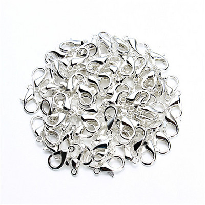 100 vnt. 10/12/14/16 mm omarų užsegimo priedai, skirti „pasidaryk pats“ papuošalams gaminti karolius ir apyrankes kabliukai grandinės jungčių radiniai Didmeninė prekyba