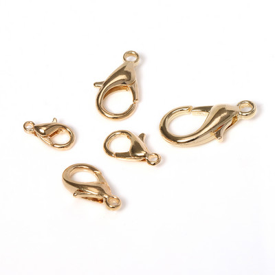 100 vnt. 10/12/14/16 mm omarų užsegimo priedai, skirti „pasidaryk pats“ papuošalams gaminti karolius ir apyrankes kabliukai grandinės jungčių radiniai Didmeninė prekyba