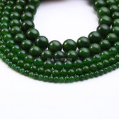 Veleprodajne perle od tamnozelenog žada, labave perle od prirodnog kamena 4 6 8 10 12 mm ručni rad za izradu nakita DIY narukvica ogrlica