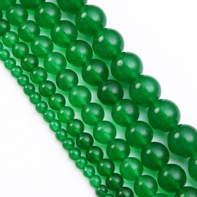 Veleprodajne perle od tamnozelenog žada, labave perle od prirodnog kamena 4 6 8 10 12 mm ručni rad za izradu nakita DIY narukvica ogrlica
