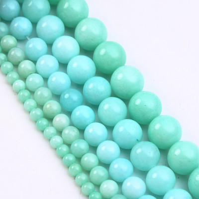 Veleprodajne perle od tamnozelenog žada, labave perle od prirodnog kamena 4 6 8 10 12 mm ručni rad za izradu nakita DIY narukvica ogrlica