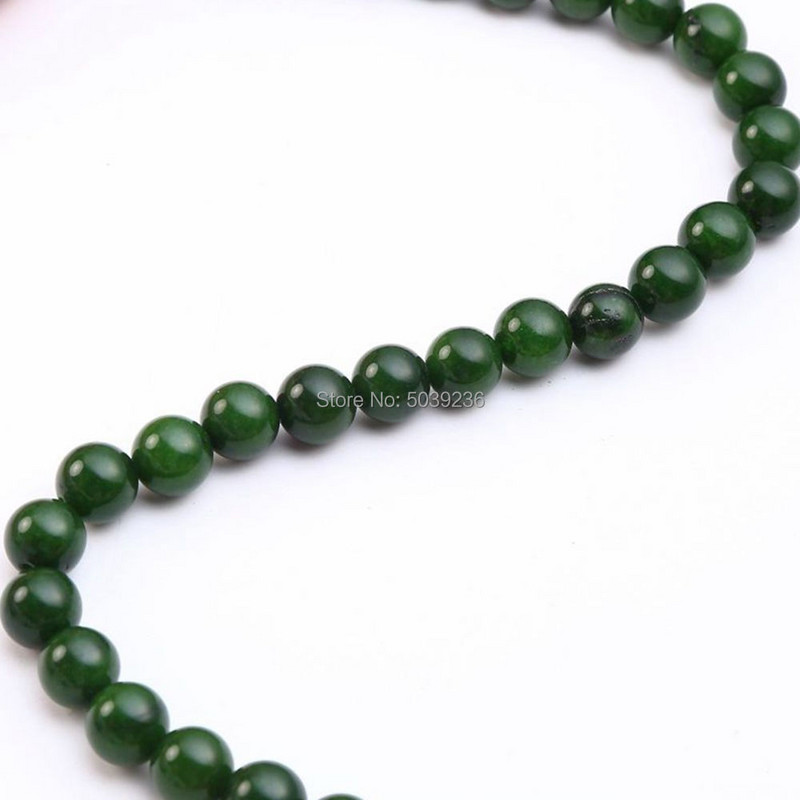 Veleprodajne perle od tamnozelenog žada, labave perle od prirodnog kamena 4 6 8 10 12 mm ručni rad za izradu nakita DIY narukvica ogrlica