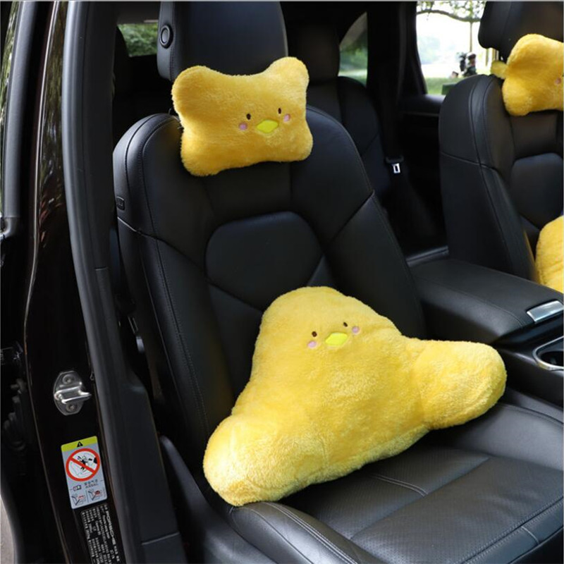 Novi modni slatki crtani lumbalni oslonac Jastuk za struk Naslon za glavu Jastuk za vrat Ženski ukrasi za unutrašnjost automobila