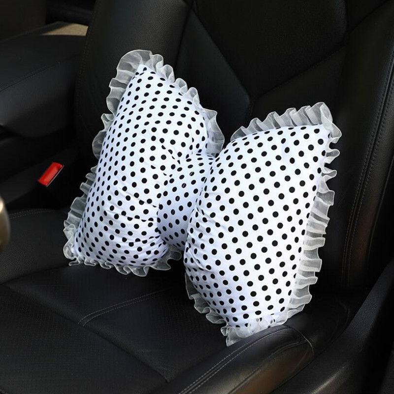 Four Seasons Univerzalni čipkasti točkasti modni visokokvalitetni ukrasi za unutrašnjost automobila Jastuk za vrat oko struka