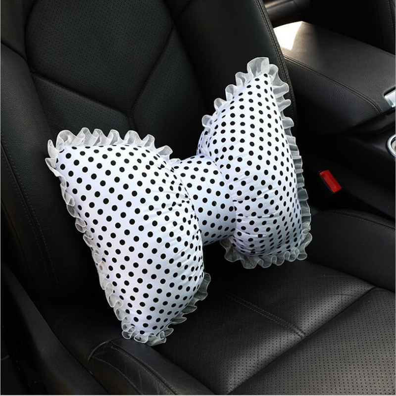 Four Seasons Univerzalni čipkasti točkasti modni visokokvalitetni ukrasi za unutrašnjost automobila Jastuk za vrat oko struka