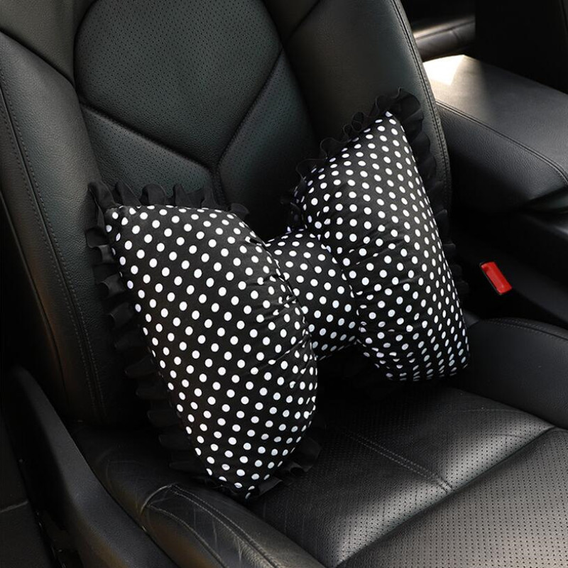 Four Seasons Univerzalni čipkasti točkasti modni visokokvalitetni ukrasi za unutrašnjost automobila Jastuk za vrat oko struka