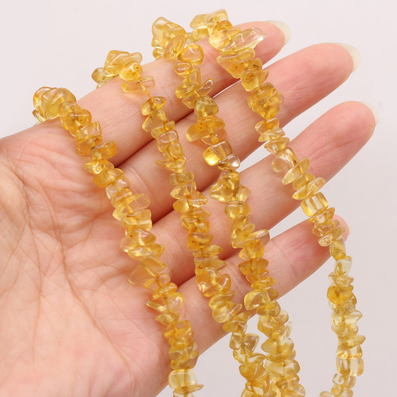 Nove perle od prirodnog kamena citrina 5-8 mm nepravilne šljunčane perle za izradu nakita DIY pribor za ogrlicu, narukvice, veleprodaja