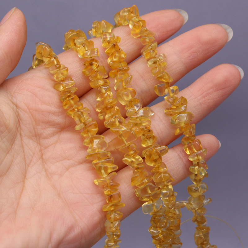 Nove perle od prirodnog kamena citrina 5-8 mm nepravilne šljunčane perle za izradu nakita DIY pribor za ogrlicu, narukvice, veleprodaja