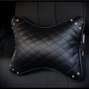 Προμήθειες αυτοκινήτου δημιουργικές τέσσερις εποχές μόδας ρομβικό δερμάτινο μαξιλάρι αυτοκινήτου ύπνου προσκέφαλο μαξιλάρι ξυλείας κυρίες
