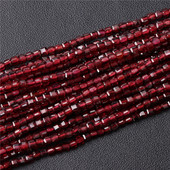 Perla od prirodnog granata Mala 2-3 mm fasetirana četvrtasta kvarca za izradu nakita Diy Ogrlica Narukvica Pribor za gležanj 15 inča/žila