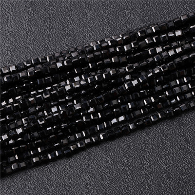 Perla od prirodnog granata Mala 2-3 mm fasetirana četvrtasta kvarca za izradu nakita Diy Ogrlica Narukvica Pribor za gležanj 15 inča/žila