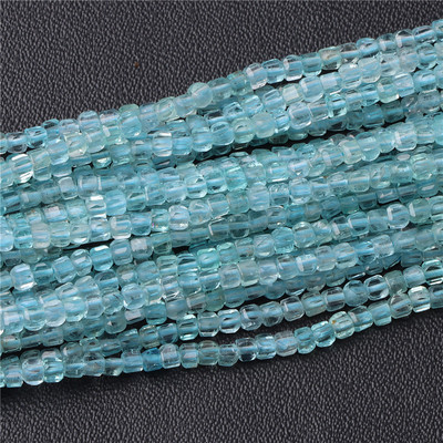 Perla od prirodnog granata Mala 2-3 mm fasetirana četvrtasta kvarca za izradu nakita Diy Ogrlica Narukvica Pribor za gležanj 15 inča/žila