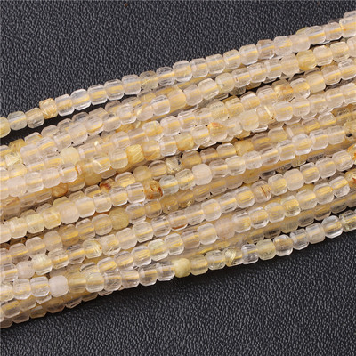 Perla od prirodnog granata Mala 2-3 mm fasetirana četvrtasta kvarca za izradu nakita Diy Ogrlica Narukvica Pribor za gležanj 15 inča/žila