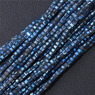 Perla od prirodnog granata Mala 2-3 mm fasetirana četvrtasta kvarca za izradu nakita Diy Ogrlica Narukvica Pribor za gležanj 15 inča/žila